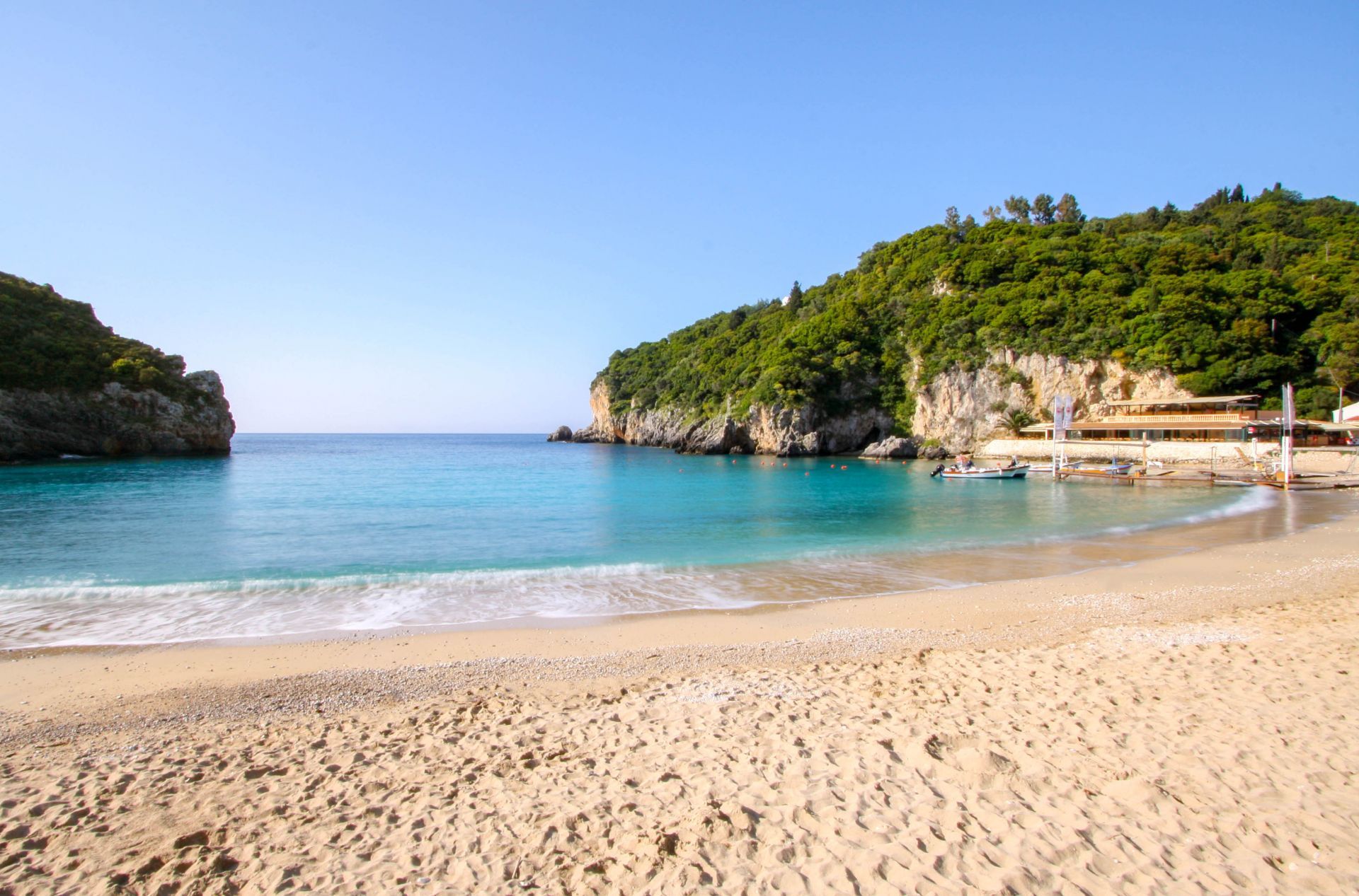 Corfu island: The beautiful Paleokastritsa beach